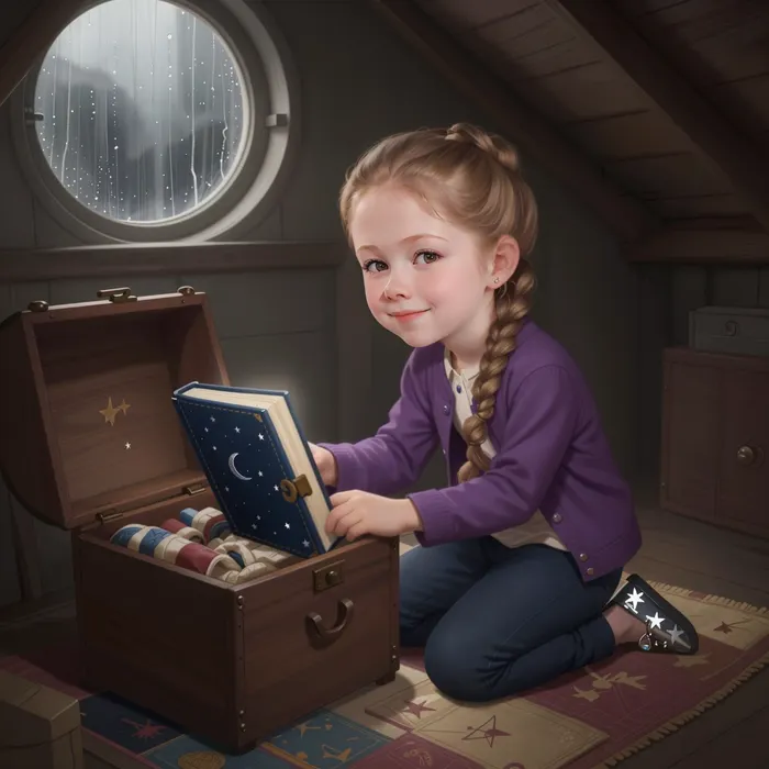 The same story character in scene 1
